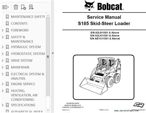 bobcat s185 skid-steer loader specifications|bobcat s185 service manual pdf.